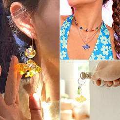 42Pcs 7 Colors Transparent Acrylic Pendants&nbsp;MACR-TA0001-57