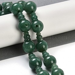Natural Green Aventurine 3-Hole Guru Beads Strands&nbsp;G-H064-E07-05