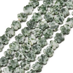 Natural Green Spot Jasper Beads Strands&nbsp;G-B138-C24-01