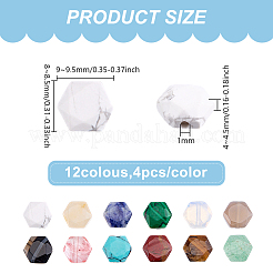 48Pcs 12 Styles Mixed Gemstone Beads&nbsp;G-DR0001-01