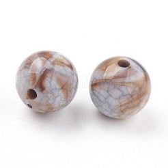 Crackle Acrylic Beads&nbsp;MACR-E025-22G-12mm
