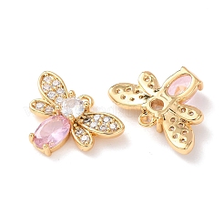 Brass Micro Pave Cubic Zirconia Pendants&nbsp;KK-A284-15G-02