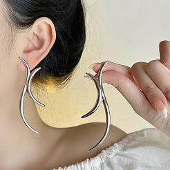 Arch Line Alloy Stud Earrings&nbsp;FS-WGE611E-02
