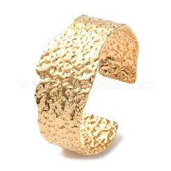 304 Stainless Steel Textured Cuff Bangles&nbsp;BJEW-F457-01G