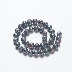 Natural Cultured Freshwater Pearl Beads Strands&nbsp;PEAR-R012-01