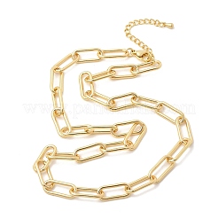 Brass Paperclip Chain Necklaces for Women&nbsp;NJEW-B157-20G