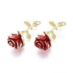 Brass Enamel Pendants&nbsp;KK-N268-86G