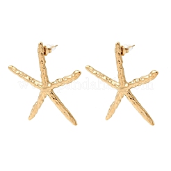 Starfish 304 Stainless Steel Stud Earrings&nbsp;EJEW-C169-03G