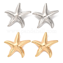 Alloy Starfish Stud Earrings for Women&nbsp;EJEW-U028-04G