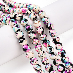 Synthetic Turquoise Dyed Beads Strands&nbsp;G-E594-24C
