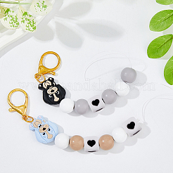 30Pcs 2 Style Cube Food Grade Eco-Friendly Silicone Beads&nbsp;SIL-DC0001-20