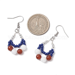 304 Stainless Steel Teardrop Dangle Earrings&nbsp;EJEW-MZ00462