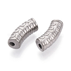 304 Stainless Steel Curved Tube Beads&nbsp;STAS-I321-24P