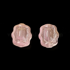 Spray Painted Transparent Glass Beads&nbsp;GLAA-D006-17