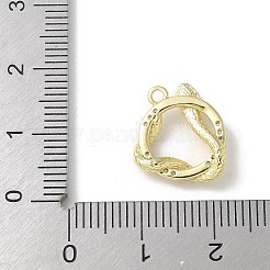 Brass Micro Pave Clear Cubic Zirconia Pendants&nbsp;LS-KK-S505-03G-04
