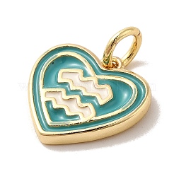 Real 18K Gold Plated Brass Enamel Pendants&nbsp;KK-M273-06A-G