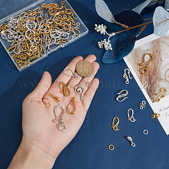 60Bags 13 Styles Tibetan Style Hook and Eye Clasps&nbsp;FIND-SP0006-16