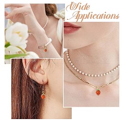 5Pcs Brass with Natural Agate Charms&nbsp;KK-CJ0003-17