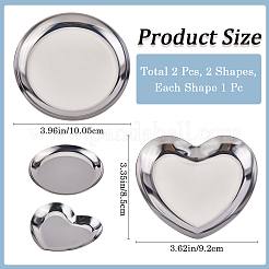 2Pcs 2 Styles 430 Stainless Steel Jewelry Plates&nbsp;AJEW-CN0002-79