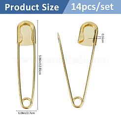 14Pcs 304 Stainless Steel Brooch Findings&nbsp;STAS-FH0002-53