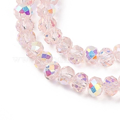 Electroplate Transparent Glass Beads Strands&nbsp;EGLA-A046-01A-15