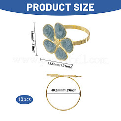 Flower Iron Enamel Napkin Rings&nbsp;AJEW-WH0077-019