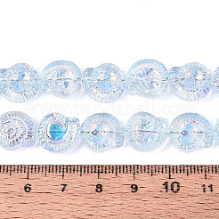 Electroplate Transparent Glass Beads Strands&nbsp;EGLA-S190-05H