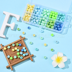 200Pcs 10 Colors Opaque Acrylic Beads&nbsp;MACR-YW0003-77