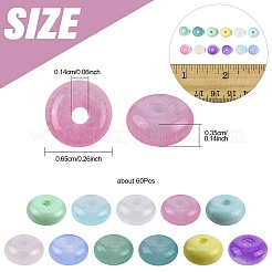 120Pcs 2 Colors Baking Paint Imitation Jade Glass Beads&nbsp;DGLA-FS0001-21B