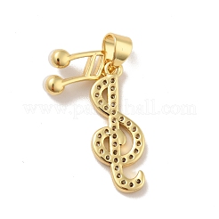 Brass Micro Pave Cubic Zirconia Pendants&nbsp;KK-B059-06G