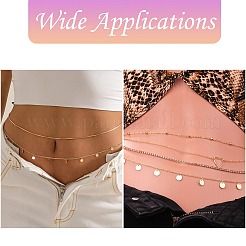 Brass Layered Chain Waist Belts&nbsp;NJEW-CJ00002