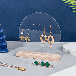 Round Transparent Acrylic Earring Stud Display Stand&nbsp;ODIS-WH0015-95