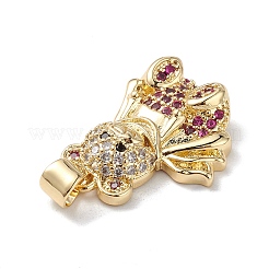 Brass Micro Pave Cubic Zirconia Pendants&nbsp;KK-M240-16