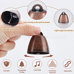 Tibetan Style Iron Bell Pendants&nbsp;FIND-WH0034-22R