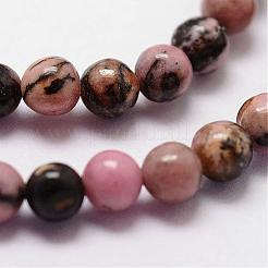 Natural Rhodonite Beads Strands&nbsp;G-N0204-01-3mm