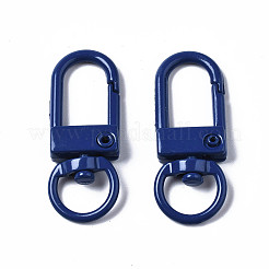 Spray Painted Eco-Friendly Alloy Swivel Snap Hooks Clasps&nbsp;PALLOY-T080-02B-NR