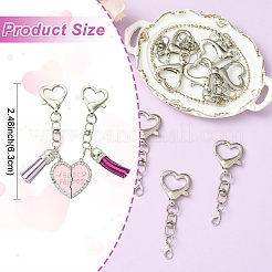 10Pcs Heart Alloy Lobster Claw Clasps Keychain Clasps&nbsp;HJEW-YW00393
