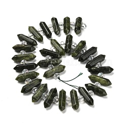 Natural Chinese Jade Double Terminated Point Beads Strands&nbsp;G-H069-B15-01