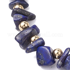 Adjustable Natural Lapis Lazuli Chips Beaded Slider Bracelets for Women&nbsp;BJEW-JB10489