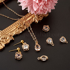 Rhombus Alloy Charms&nbsp;ZIRC-CD0001-01