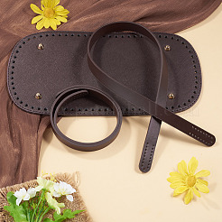 1Pc Oval PU Leather Knitting Crochet Bags Nail Bottom Shaper Pad&nbsp;DIY-TA0014-91C