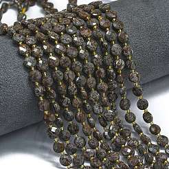 Natural Red Snowflake Obsidian Beads Strands&nbsp;G-K389-B37-01