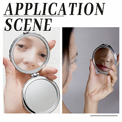 30Pcs 5 Styles Portable Glass Compact Mirror&nbsp;MRMJ-GO0001-14
