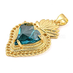 Rack Plating Brass Pendants&nbsp;ZIRC-L100-163G-10