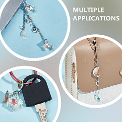 4Pcs Glass & Brass Mobile Straps and Mobile Dustproof Plug and Pendatn Decoration Kits&nbsp;HJEW-OC00029