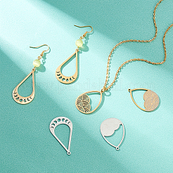 12Pcs 3 Style 201 Stainless Steel Pendants&nbsp;STAS-DC0001-62