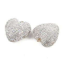 Alloy Clay Rhinestone Pendants&nbsp;RB-P038-04G-01