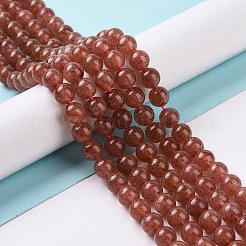 Natural Strawberry Quartz Beads Strands&nbsp;G-R435-03-8mm
