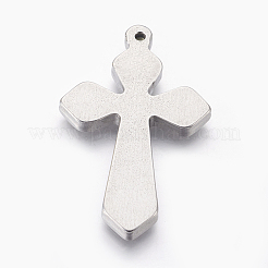 Tarnish Resistant 304 Stainless Steel Pendants Rhinestone/Cabochon Setting&nbsp;STAS-E445-18