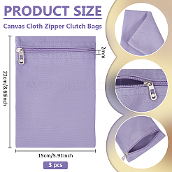 Canvas Cloth Zipper Bags&nbsp;ABAG-WH0077-09A-01
